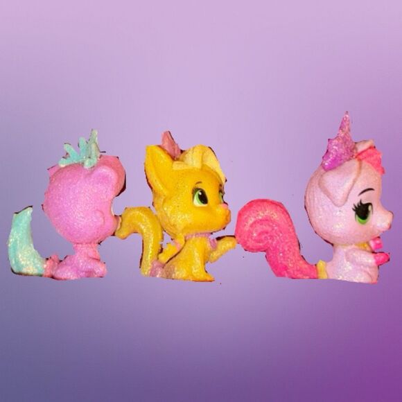 3 Disney's Palace Pets Glitzy Glitter Friends Puppy Kitty Figure B19 - Picture 3 of 3